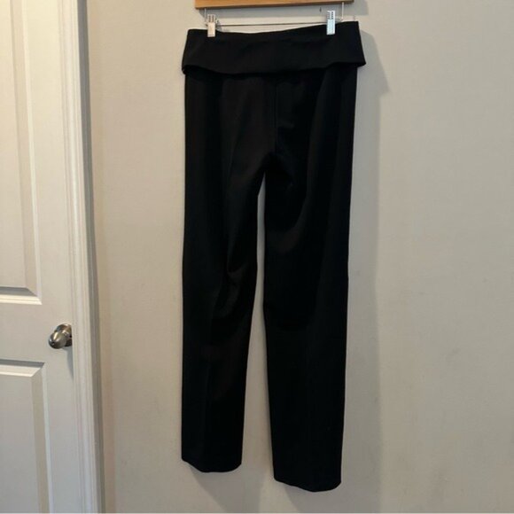 Vintage Y2K Cache Black Wide Leg Sailor Pants Gold Button Flare Size 6 - Picture 2 of 11